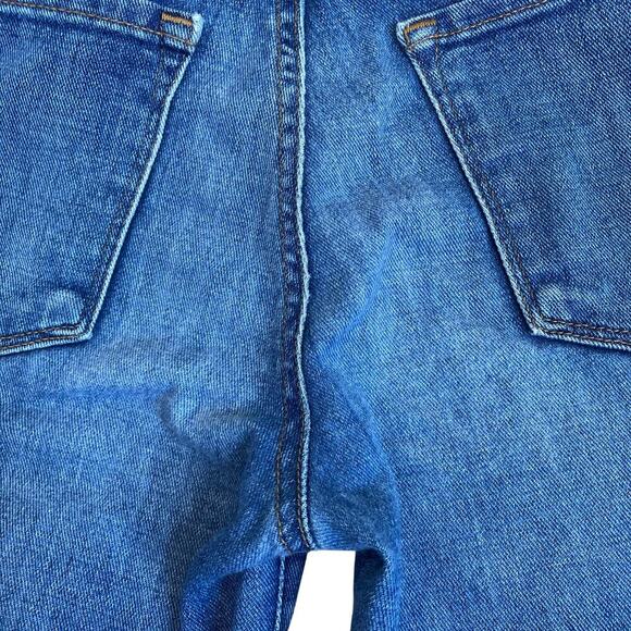 J Brand Sz 26 Joan Crop Wide Leg Jeans in Striker Wash Mid Blue Stretchy - Picture 15 of 16